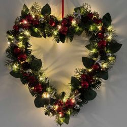 Online-Fuchs Dekokranz Türkranz Herz mit Weihnachtsbaumkugeln günstig online kaufen