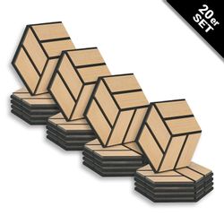 Homestyle4u Wandpaneel je 30x26 Hexagon Akustikpaneele günstig online kaufen