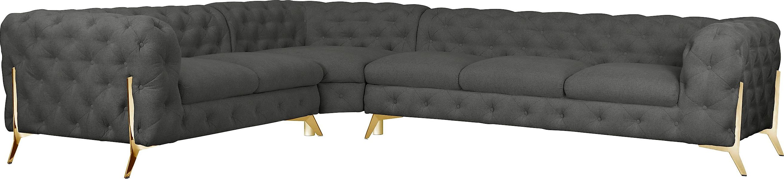 Home affaire Chesterfield-Sofa "Amaury L-Form" großes Ecksofa, Chesterfield günstig online kaufen