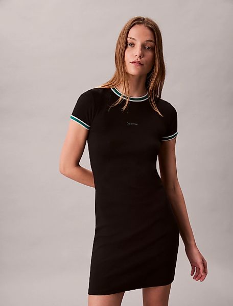 Calvin Klein Jeans Skaterkleid "SS COLOR BLOCK COTTON RIB BABY T", Mit Rund günstig online kaufen