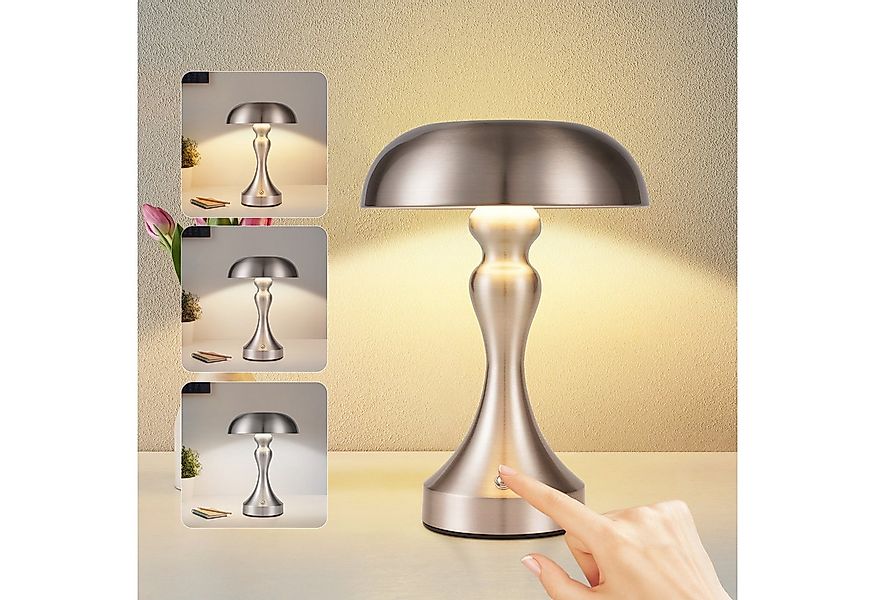 Nettlife LED Nachttischlampe Touch Dimmbar Kabellos Akku Tischleuchte Vinta günstig online kaufen