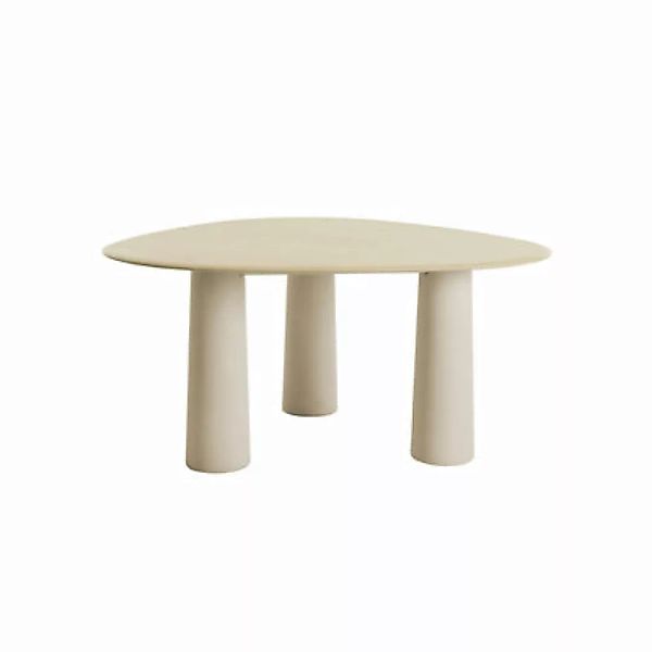 Runder Tisch Bold stein beige Beton beige / Dreiecksform - 150 x 150 cm - E günstig online kaufen