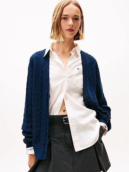 Tommy Jeans Strickjacke "TJW CABLE CARDIGAN", mit Zopfmuster günstig online kaufen