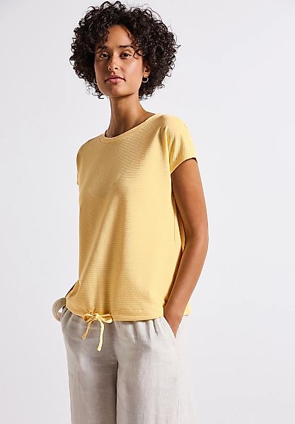 STREET ONE T-Shirt, mit Tunnelzug am Saum günstig online kaufen