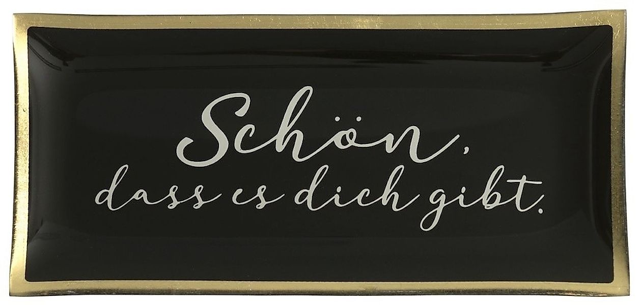 Giftcompany Love Plates Glasteller Schön, Dass Es Dich Gibt Rechteckig 21cm günstig online kaufen