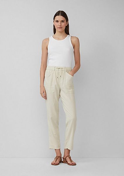 s.Oliver Chinos Hose Leinenmix-Hose im Relaxed Fit mit Elastikbund günstig online kaufen