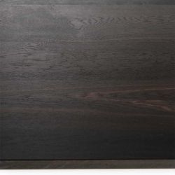 Esszimmertisch modern in Eiche dunkel furniert Schwarz günstig online kaufen