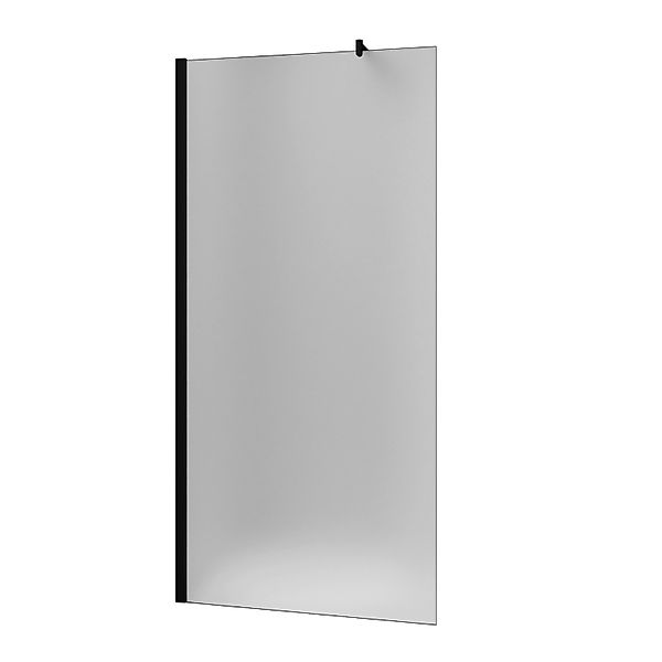 AICA 80x200cm Walk In Schwarzrahmen Duschkabine 10mm NANO Milchglas Duschab günstig online kaufen