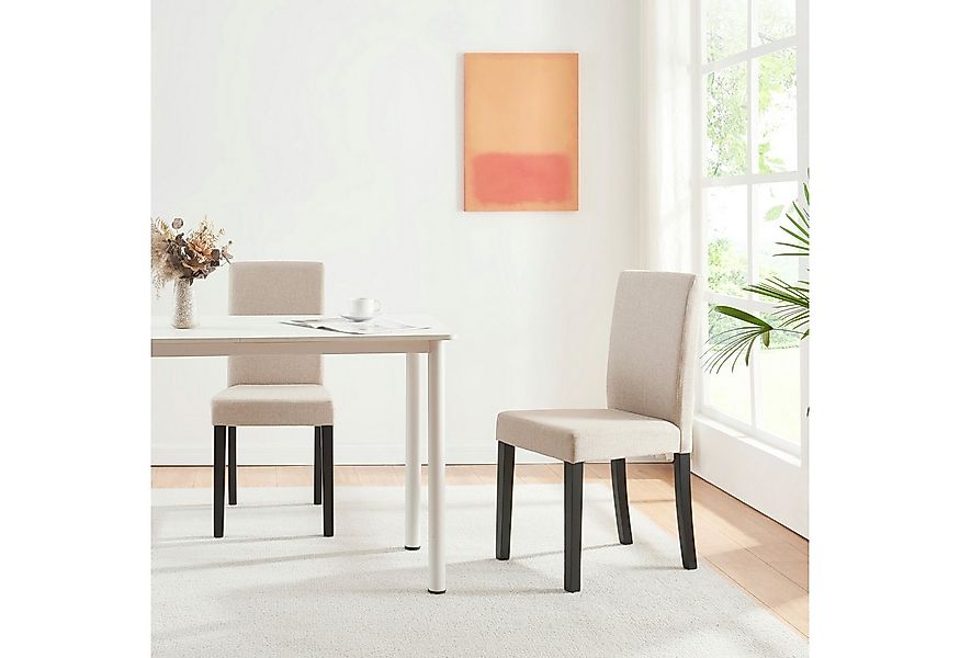 en.casa Esszimmerstuhl (Set, 4 St), »Hamburg« Polsterstuhl Textil Holzbeine günstig online kaufen