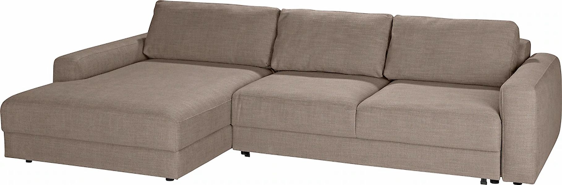 TRENDMANUFAKTUR Ecksofa »Bourbon II, hoher Sitzkomfort, extrabreite Recamie günstig online kaufen