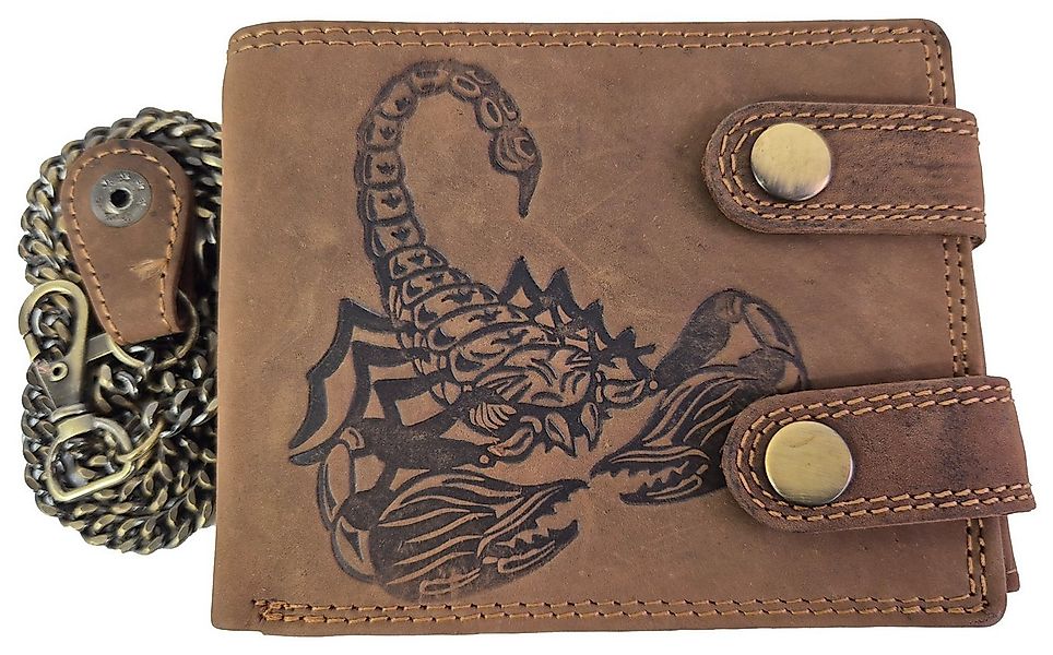 Einkaufszauber Geldbörse Echt Büffel-Leder Herren Geldbeutel Sternzeichen S günstig online kaufen