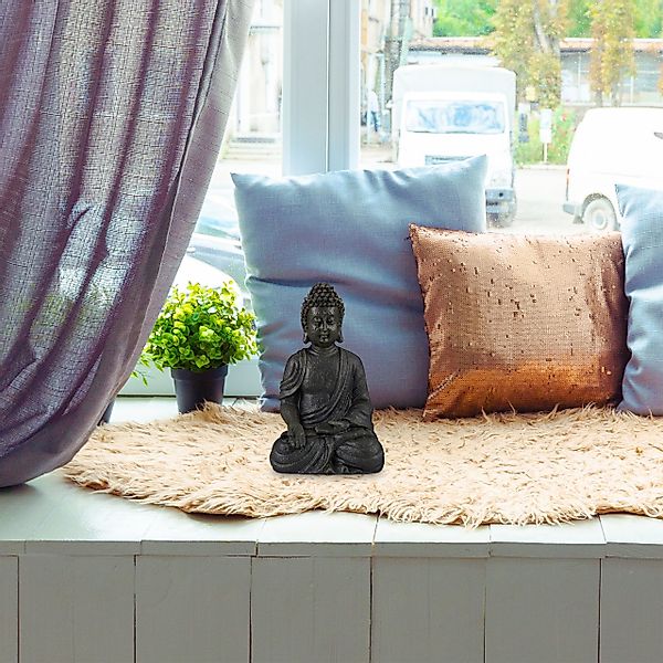 relaxdays Buddhafigur Buddha Figur sitzend 30 günstig online kaufen
