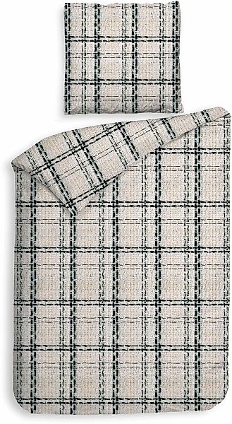 Heckett & Lane Bettwäsche "Ennio" 2 Stk. tlg. Karo Muster, hochwertiges Fla günstig online kaufen