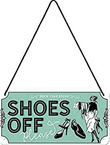Nostalgic-Art Metallschild Hängeschild - Achtung - Shoes Off günstig online kaufen