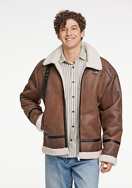 LINDBERGH Fellimitatjacke Casual Jacke Oversize Fit günstig online kaufen