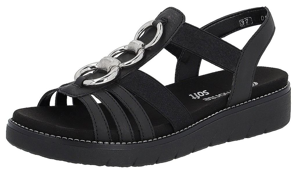 Remonte Sandale, Sommerschuh, Sandalette, Keilabsatz, mit praktischen Gummi günstig online kaufen
