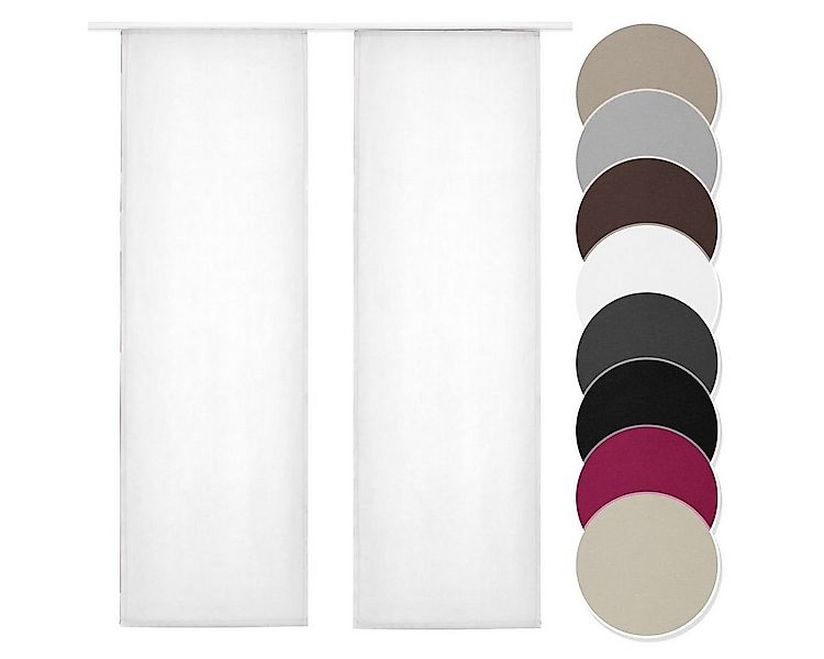 Melody Schiebegardine Schiebegardinen blickdicht mit Klettband Paneelwagen günstig online kaufen