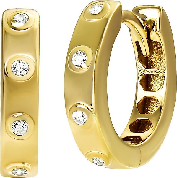 GoldDream Paar Creolen GoldDream Creole Dots Zirkonia 8K Gold (Creolen), Da günstig online kaufen