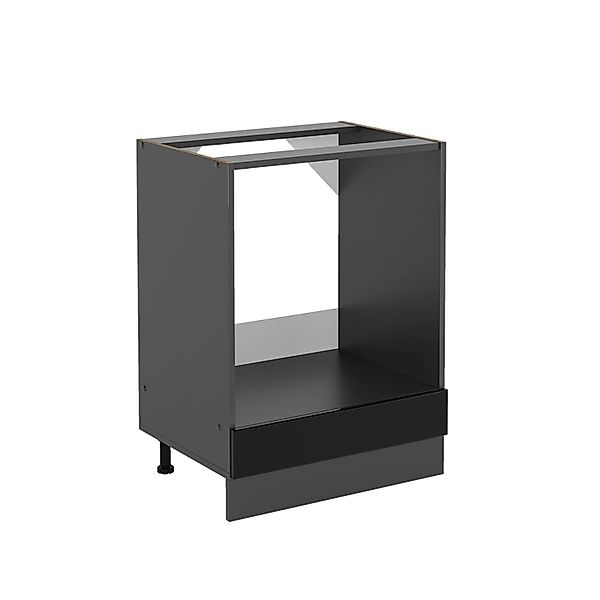 Vicco Herdumbauschrank R-Line, Schwarz Hochglanz/Anthrazit, 60 cm ohne Arbe günstig online kaufen