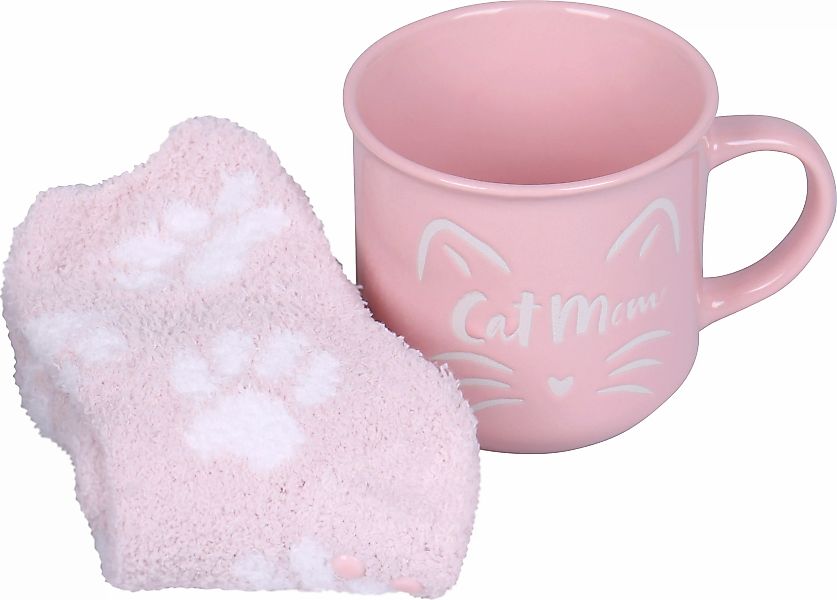 Capelli New York Kuschelsocken, (1 Tasse und 1 Paar Socken), Geschenkset mi günstig online kaufen