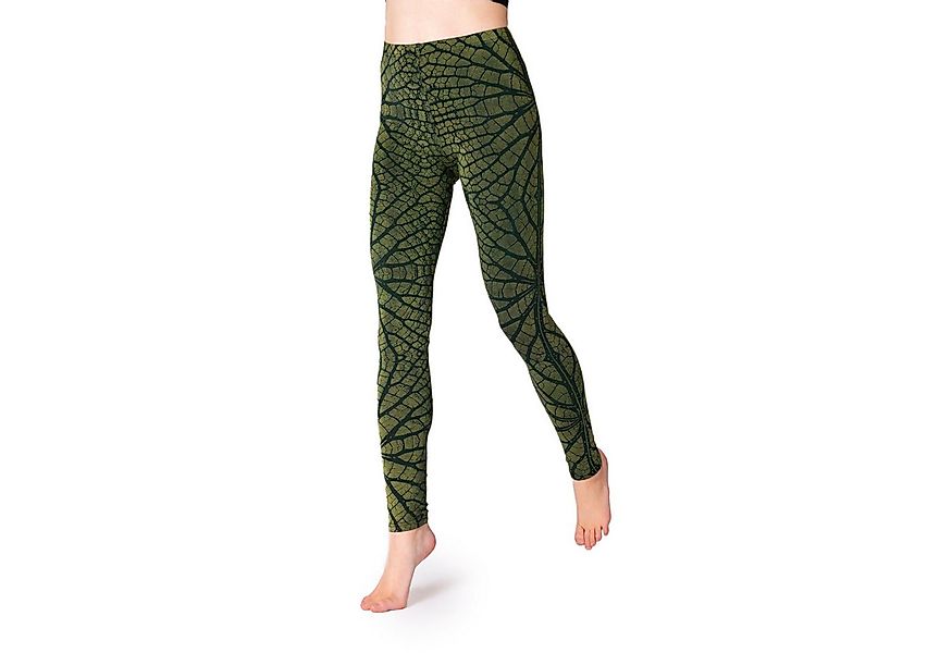 PANASIAM Leggings Unikat Batik Leggings modern mit Blattmuster elastische S günstig online kaufen