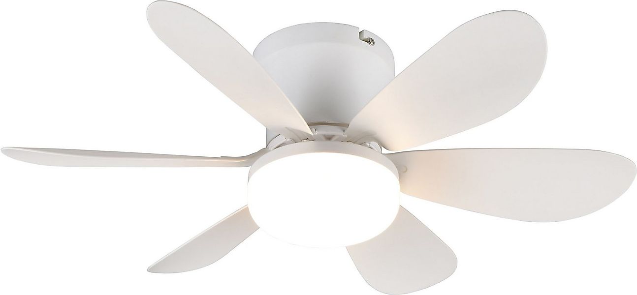 Reality Leuchten LED Deckenleuchte LUND mit Ventilator, Deckenventilator mi günstig online kaufen