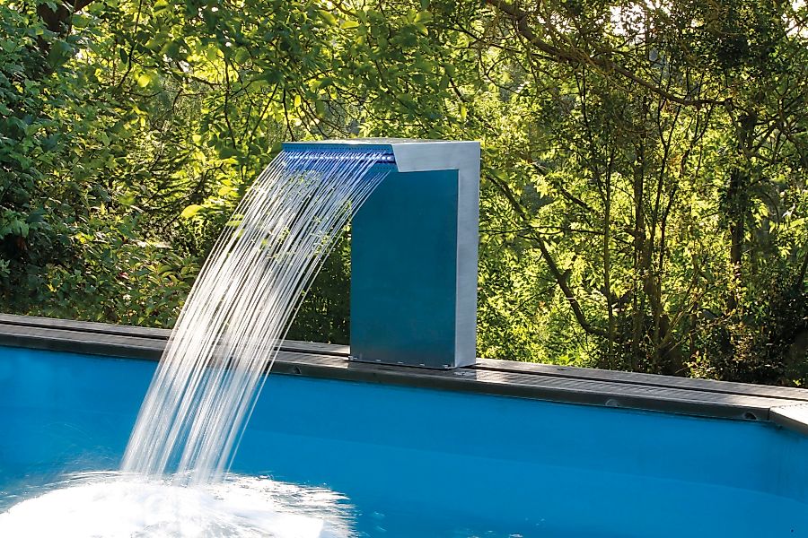 Ubbink STRAIGHT Wasserfall Element Edelstahl 54x30x42cm günstig online kaufen
