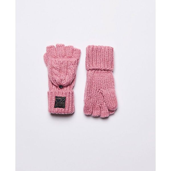 Superdry Tweed Cable Handschuhe One Size Vintage Smoke Pink Tweed günstig online kaufen