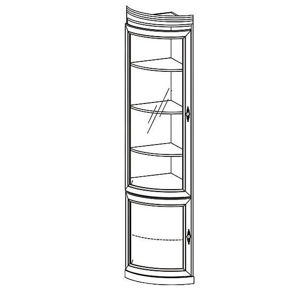 Xlmoebel Eckvitrine Glas-Eckschrank Wohnzimmer Vitrine – Möbelsystem mit Vi günstig online kaufen