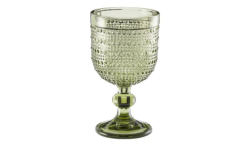 Weinglas   ¦ grün ¦ Glas ¦ Maße (cm): H: 14,5  Ø: 8 Gläser & Karaffen - Höf günstig online kaufen