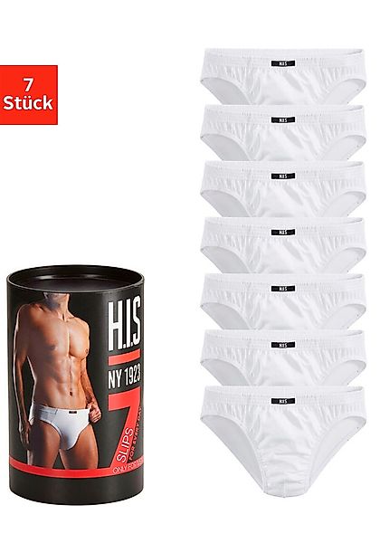 H.I.S Slip "Unterhosen für Herren", (Dose, 7 St.), aus Baumwoll-Mix in eine günstig online kaufen