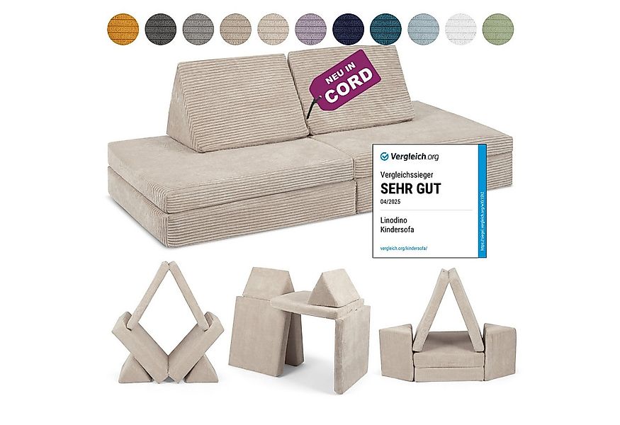 Linodino Kindersofa Spielsofa I aus Schaumstoff Bausteine I Spielcouch für günstig online kaufen