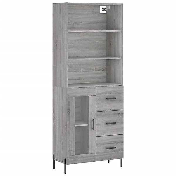 vidaXL Highboard Grau Sonoma 69,5x34x180 cm Holzwerkstoff 3189523 günstig online kaufen