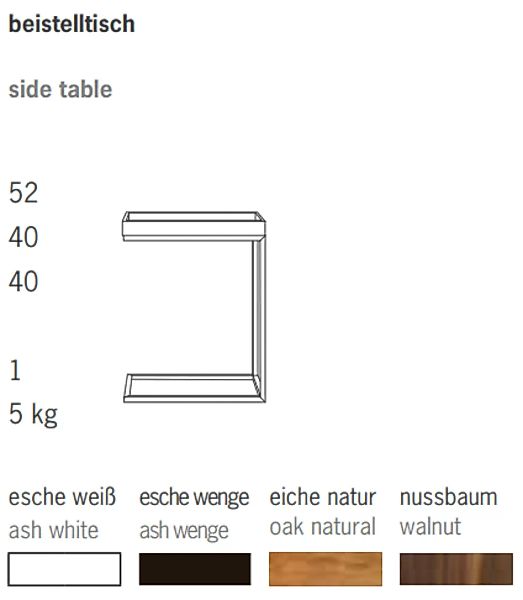 Beistelltisch Pizzo U-Form Tablett Wenge / Gestell Edelstahl Ausstellungsst günstig online kaufen