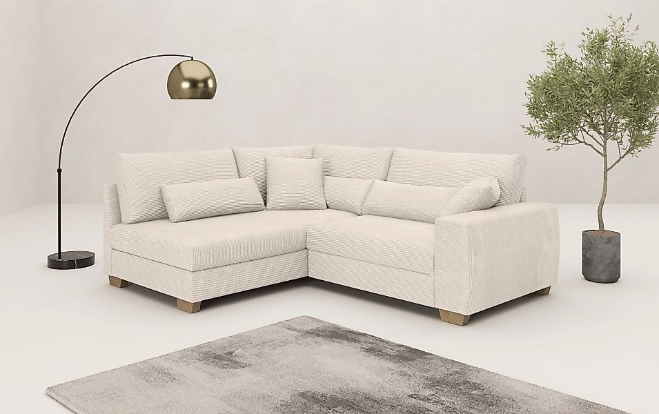 Mr. Couch Ecksofa "Helena L-Form", Mit Federkern, wahlweise mit Bettfunktio günstig online kaufen