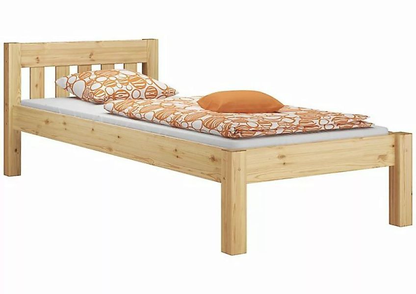 Erst-Holz® Gemütliches Holzbett mit Sprossen 100x200 mit Federleisten natur günstig online kaufen