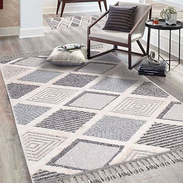 Carpet City Hochflor-Teppich »Valencia 731«, rechteckig, 20 mm Höhe, Läufer günstig online kaufen