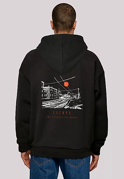 F4NT4STIC Kapuzenpullover "Escape Discover the World Town Train Station", P günstig online kaufen