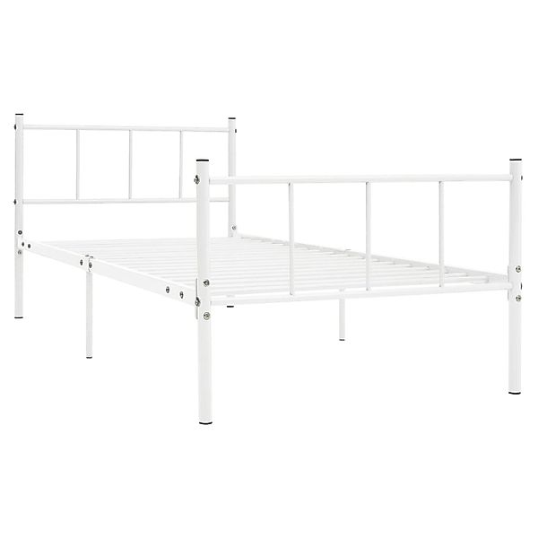 vidaXL Bettgestell Weiß Metall 90x200 cm618398 günstig online kaufen