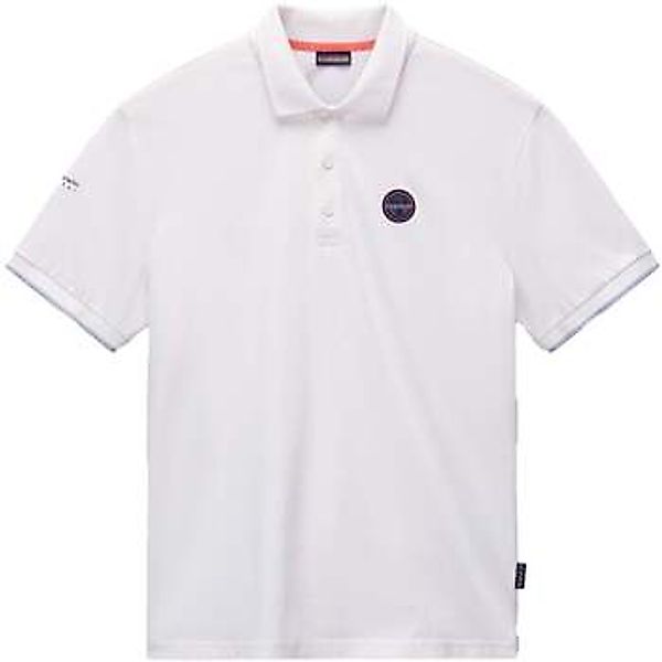 Napapijri  T-Shirts & Poloshirts E Badge Polo Shirt White Heron günstig online kaufen