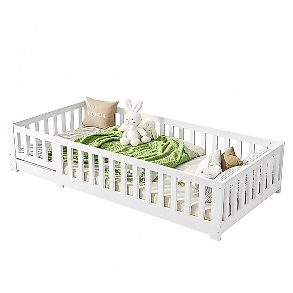 FUROKOY Kinderbett Massivholzbett 90x200 cm Holzbett günstig online kaufen