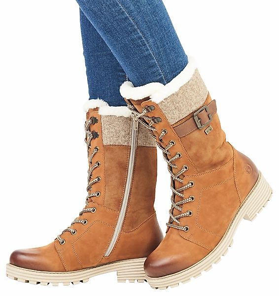 Remonte Winterstiefel, Blockabsatz, Schnürstiefel mit wasserabweisender günstig online kaufen