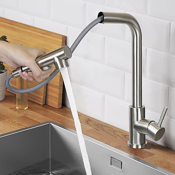 Nettlife Waschtischarmatur Ausziehbar Spültischarmatur 360° Drehbar günstig online kaufen
