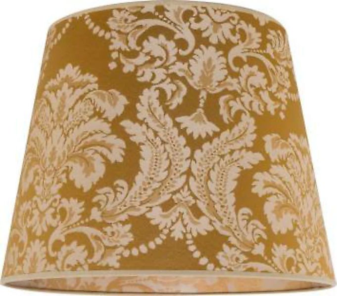 Lampenschirm Gold Stoff Muster E27 Pendelleuchte günstig online kaufen