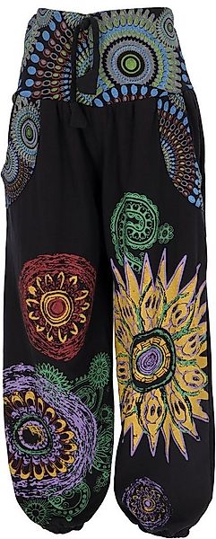 Guru-Shop Relaxhose Weite Pluderhose mit breitem Bund und Boho.. Ethno Styl günstig online kaufen