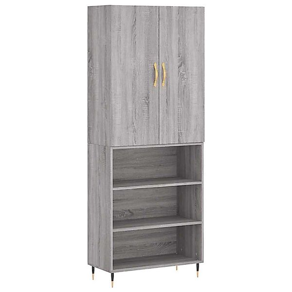 vidaXL Highboard Grau Sonoma 69,5x34x180 cm Holzwerkstoff 3196057 günstig online kaufen