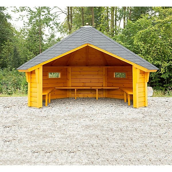 Wolff Finnhaus Holz-Gartenhaus Wetterschutzhütte BxT: 393 cm x 325 cm günstig online kaufen