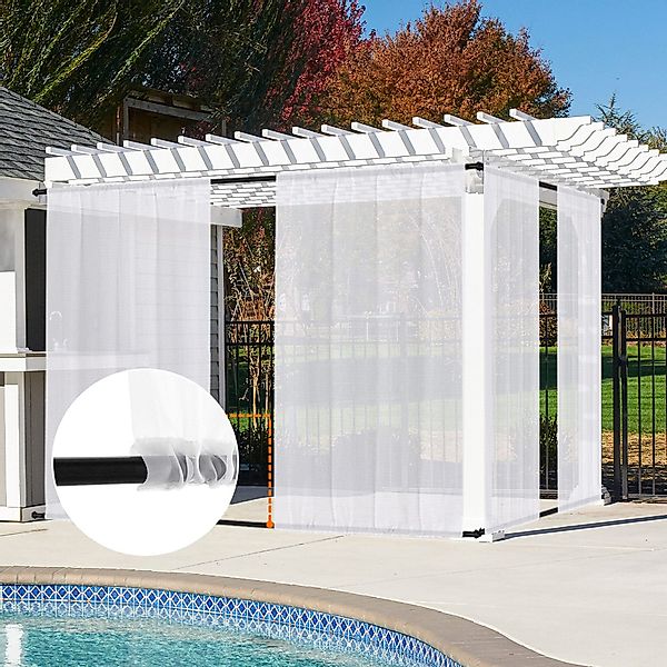 Jibenhome Gardine Voile Gardinen,Terrassenvorhang,Transparente Vorhang, (2 günstig online kaufen