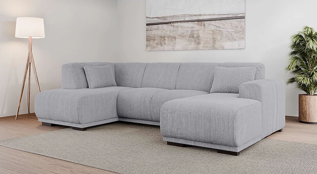 Home affaire Wohnlandschaft "BORNHOLM U-Form mit Recamiere rechts/links, B/ günstig online kaufen