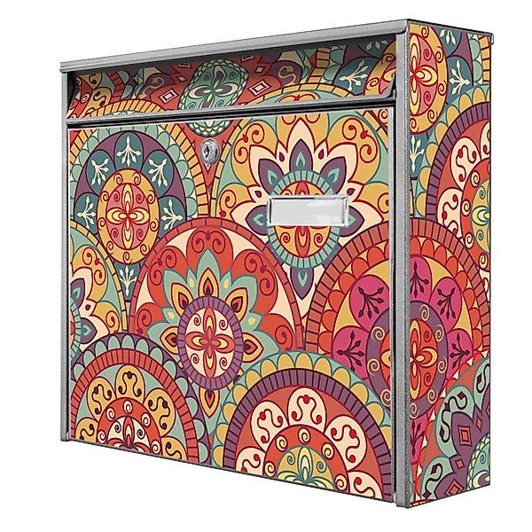 Banjado Briefkasten Silber 36.2x32.2x10cm Groß / Inkl. Montagematerial & 2 günstig online kaufen